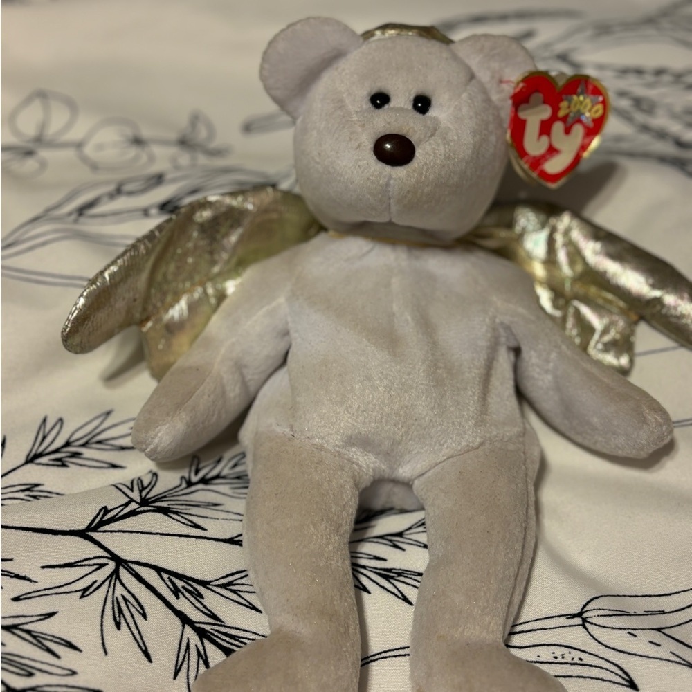TY Beanie Baby 2000 Halo II 2 Bear- RARE BROWN NOSE AND TAG ERRORS